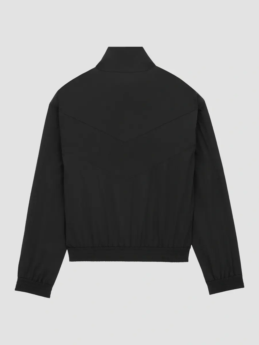 Saint Laurent Men's Blouson Jacket in Crinkled Nylon - Noir | Thumbnail 2