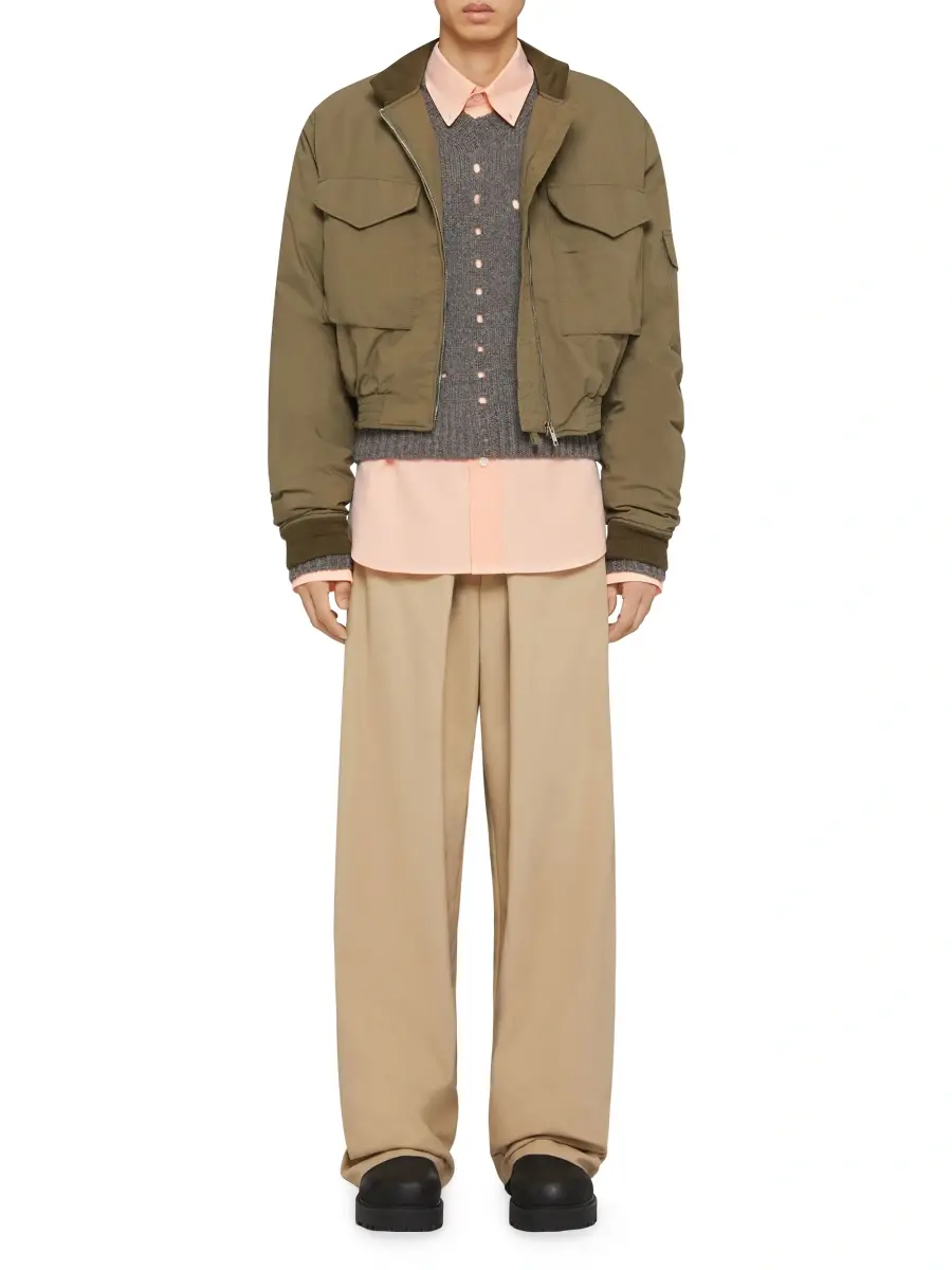 Givenchy Men's Extra Wide Chino Pants in Canvas - Beige | Thumbnail 2