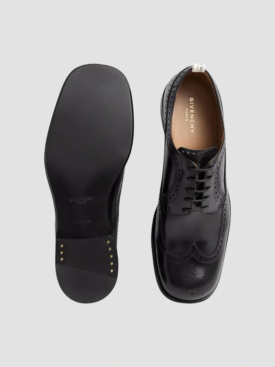 Givenchy Men's Tux Derbies in Brushed Leather - Black | Thumbnail 4