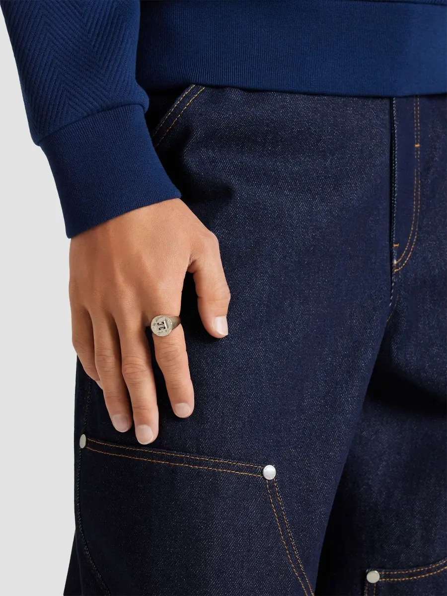Givenchy Men's 4G Signet Ring in Metal - Silvery | Thumbnail 2