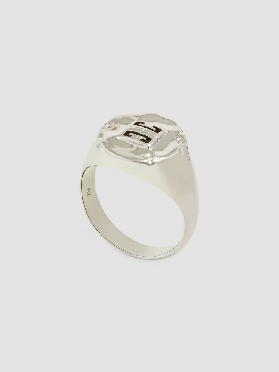 Givenchy Men's 4G Signet Ring in Metal - Silvery | Thumbnail 3