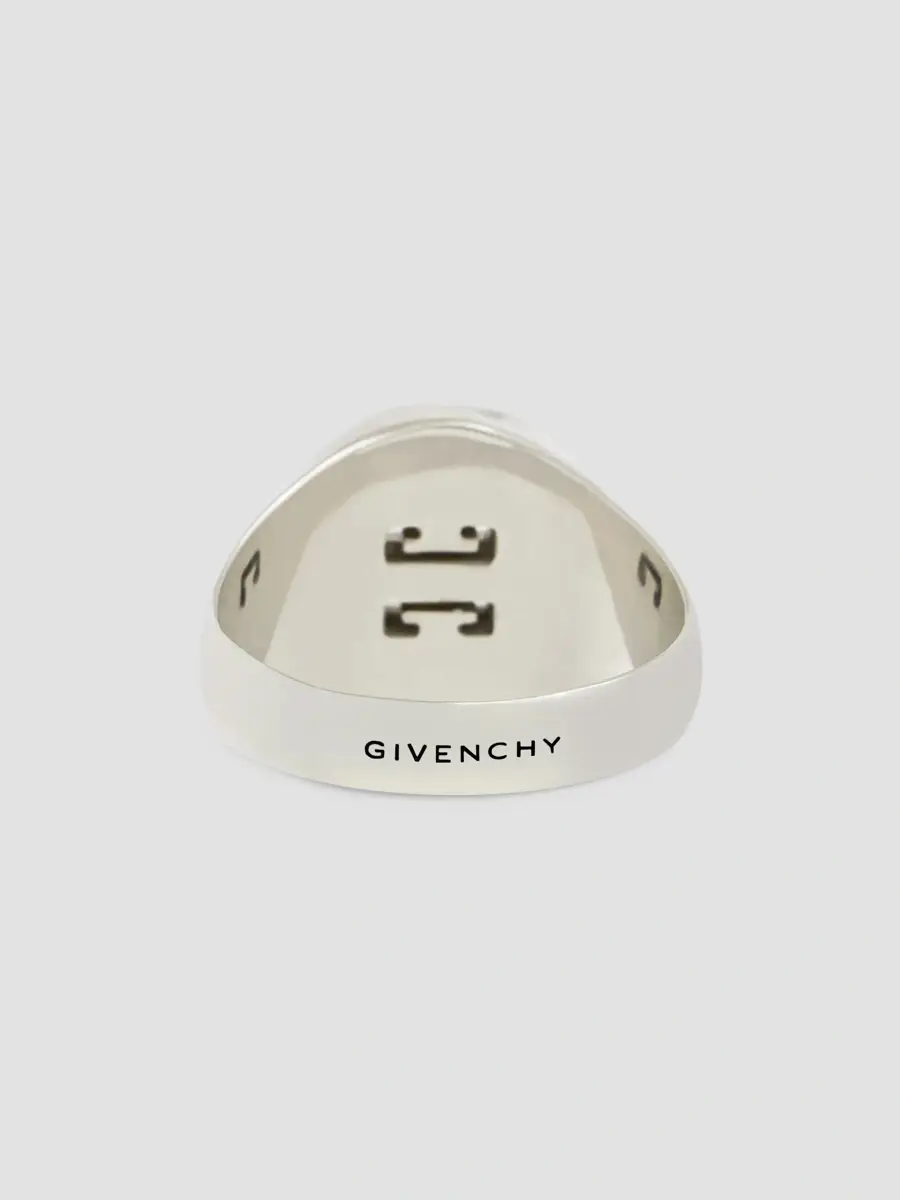 Givenchy Men's 4G Signet Ring in Metal - Silvery | Thumbnail 4