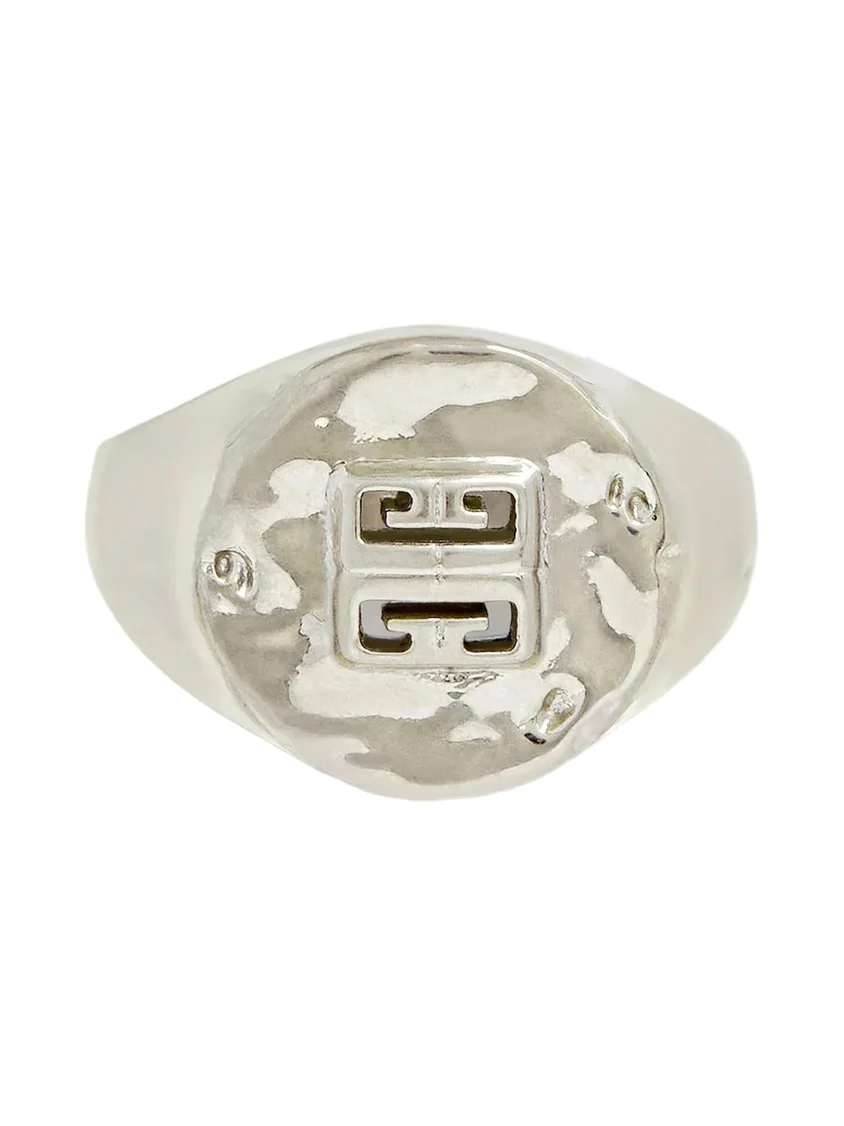 Men's 4G Signet Ring in Metal - Silvery Men's 4G Signet Ring in Metal - Silvery