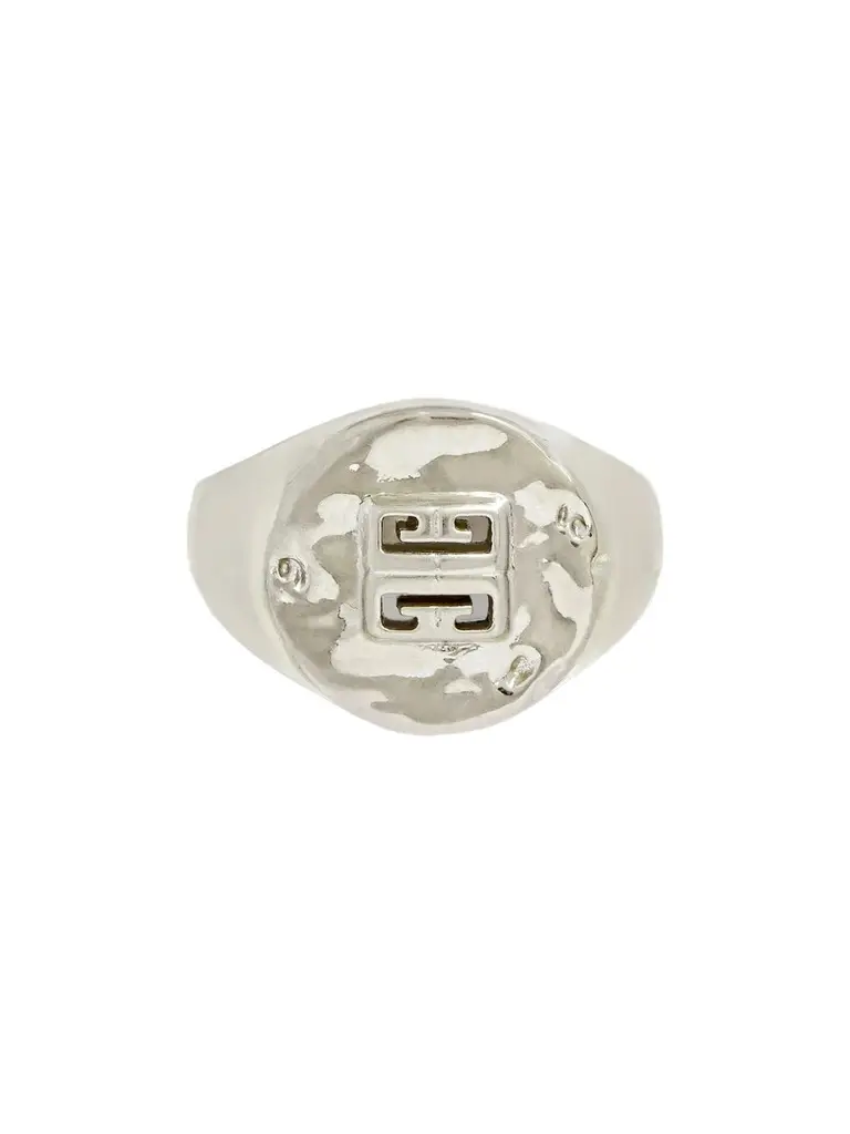 Men's 4G Signet Ring in Metal - Silvery Men's 4G Signet Ring in Metal - Silvery