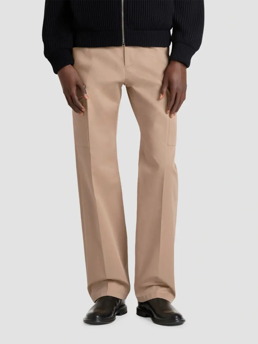 Givenchy Men's Straight Fit Cargo Pants in Cotton - Beige | Thumbnail 3 Givenchy Men's Straight Fit Cargo Pants in Cotton - Beige | Thumbnail 3