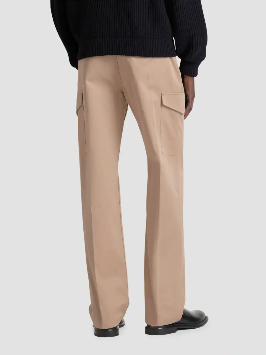 Givenchy Men's Straight Fit Cargo Pants in Cotton - Beige | Thumbnail 4 Givenchy Men's Straight Fit Cargo Pants in Cotton - Beige | Thumbnail 4
