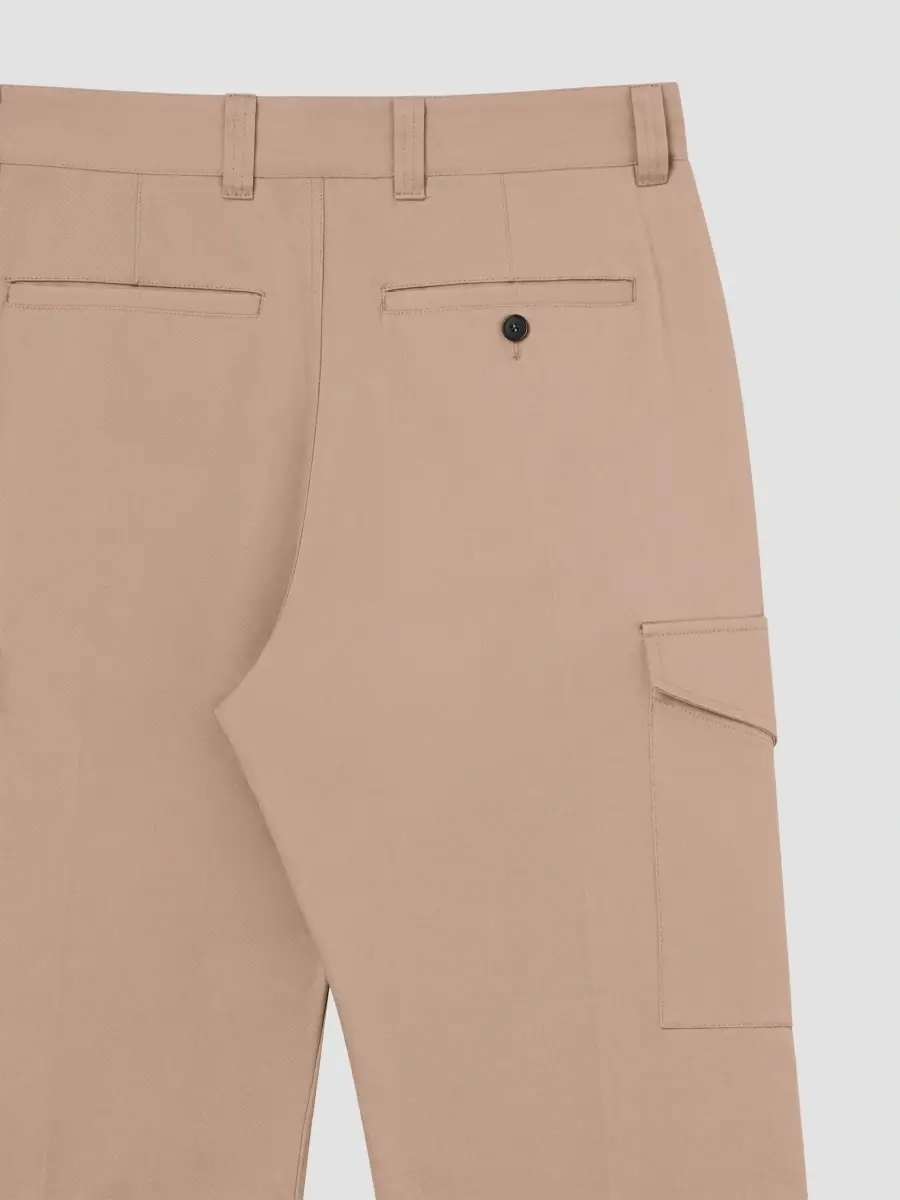 Givenchy Men's Straight Fit Cargo Pants in Cotton - Beige | Thumbnail 5 Givenchy Men's Straight Fit Cargo Pants in Cotton - Beige | Thumbnail 5