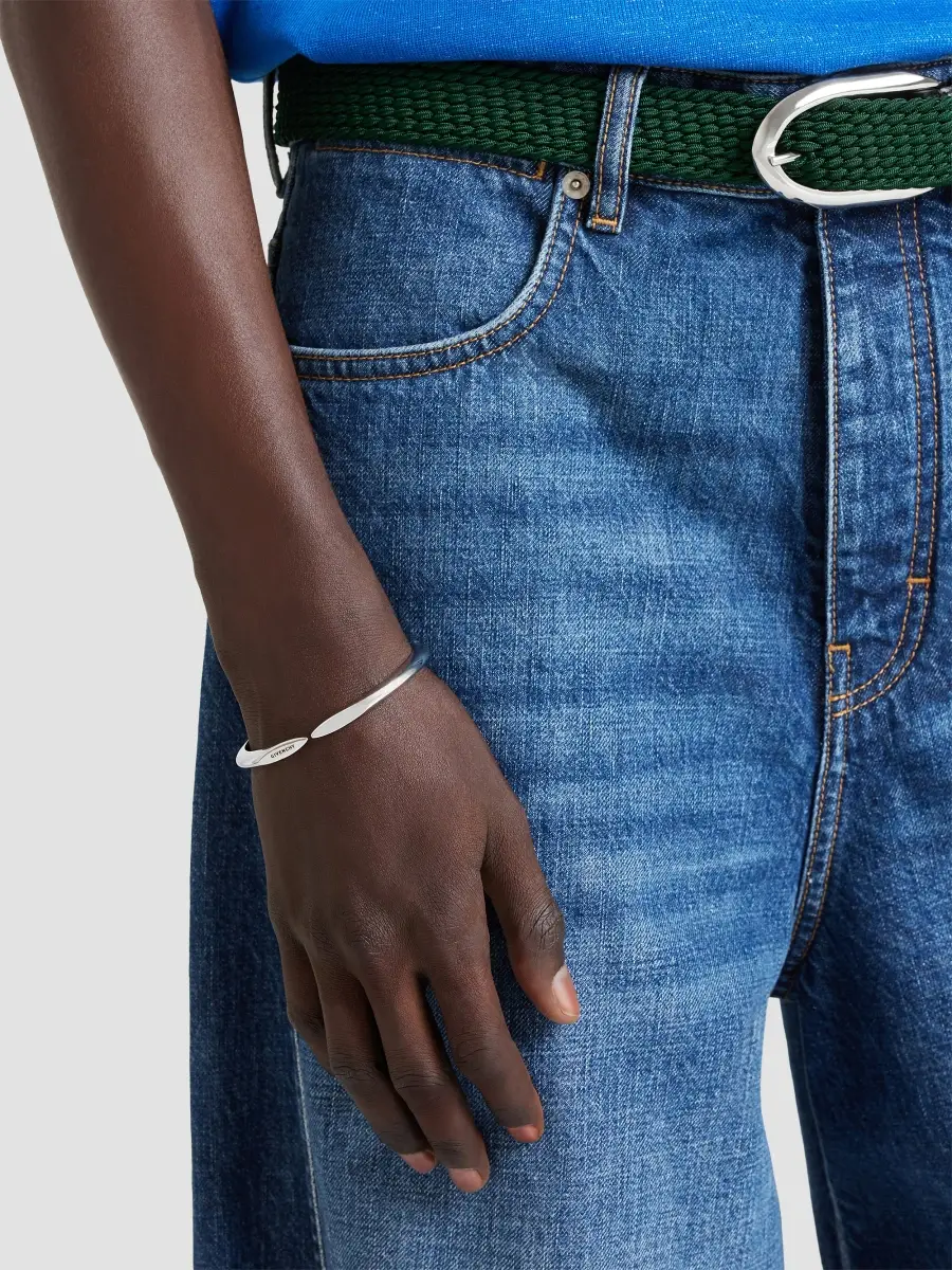 Givenchy Men's Pinch Cuff Bracelet in Metal - Silvery | Thumbnail 2 Givenchy Men's Pinch Cuff Bracelet in Metal - Silvery | Thumbnail 2