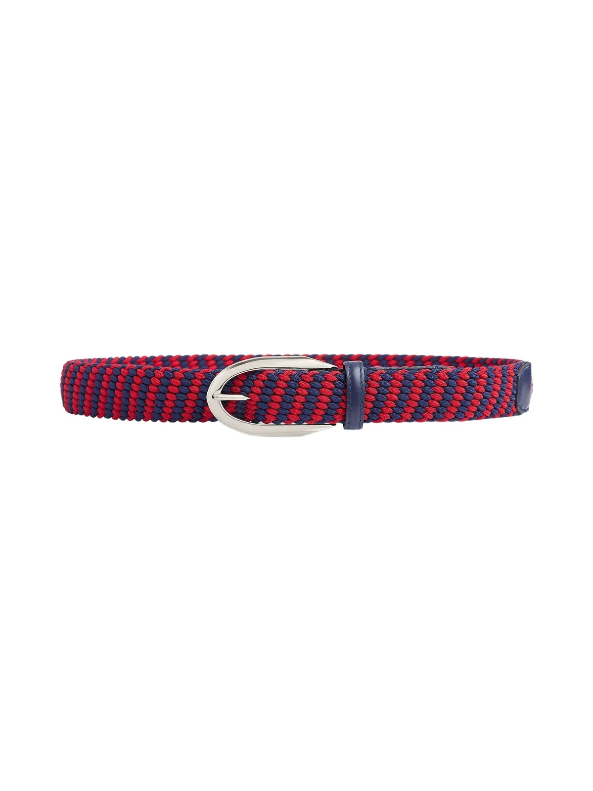 Givenchy Men's Pinch Bicolor Braided Belt in Webbing - Navy Red
