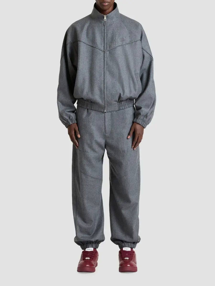 Givenchy Men's Couture Seam Jogger Pants in Flannel - Grey | Thumbnail 2 Givenchy Men's Couture Seam Jogger Pants in Flannel - Grey | Thumbnail 2