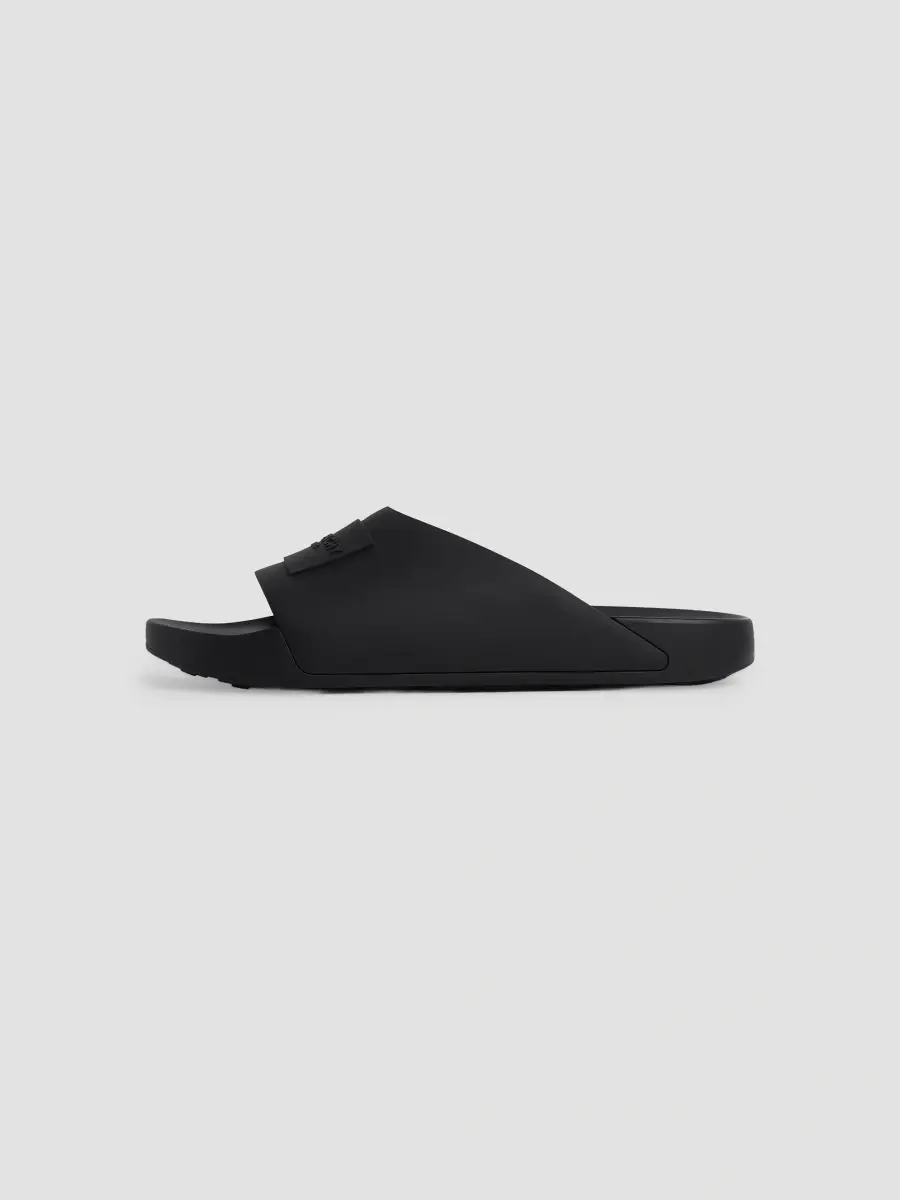Givenchy Men's Label Slide Mules in Rubber - Black | Thumbnail 2 Givenchy Men's Label Slide Mules in Rubber - Black | Thumbnail 2