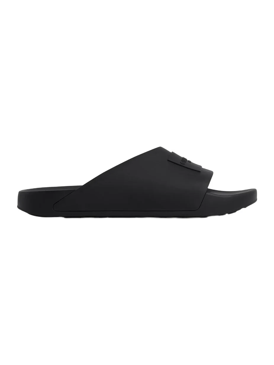 Givenchy Men's Label Slide Mules in Rubber - Black