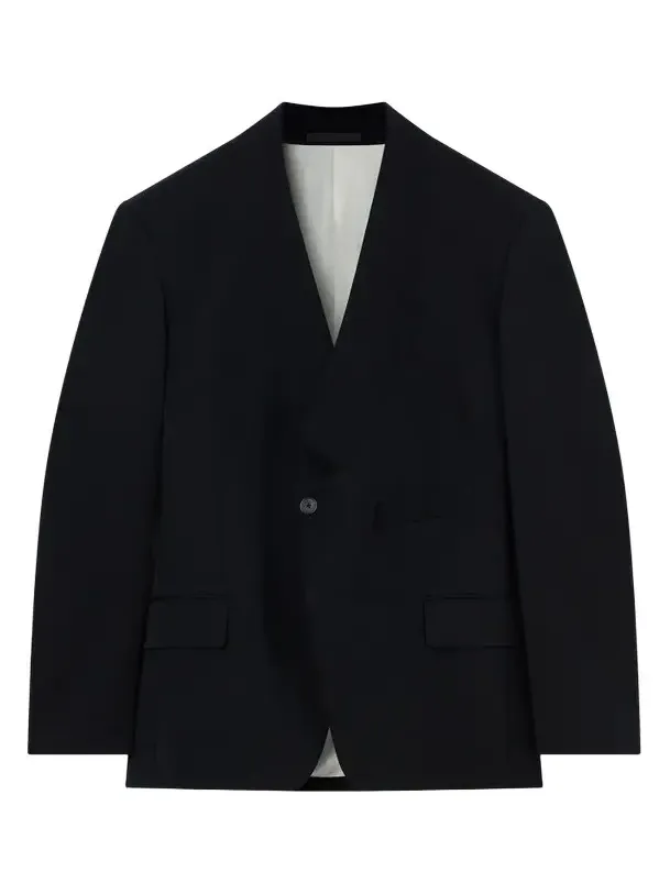Givenchy Men's Jacket in Wool with Dropping Collar - Black