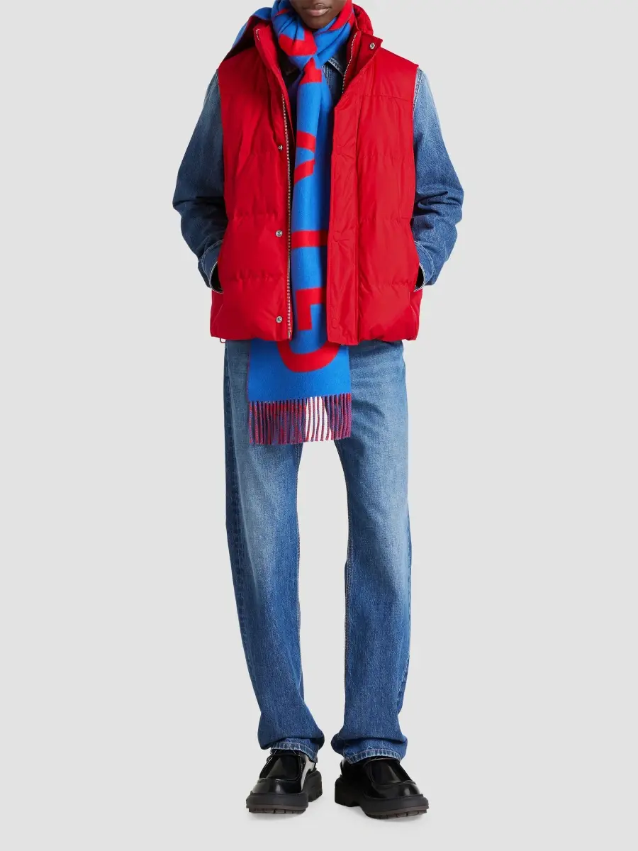 Givenchy Men's Sleeveless Gilet with Embroidery - Poppy Red | Thumbnail 2 Givenchy Men's Sleeveless Gilet with Embroidery - Poppy Red | Thumbnail 2