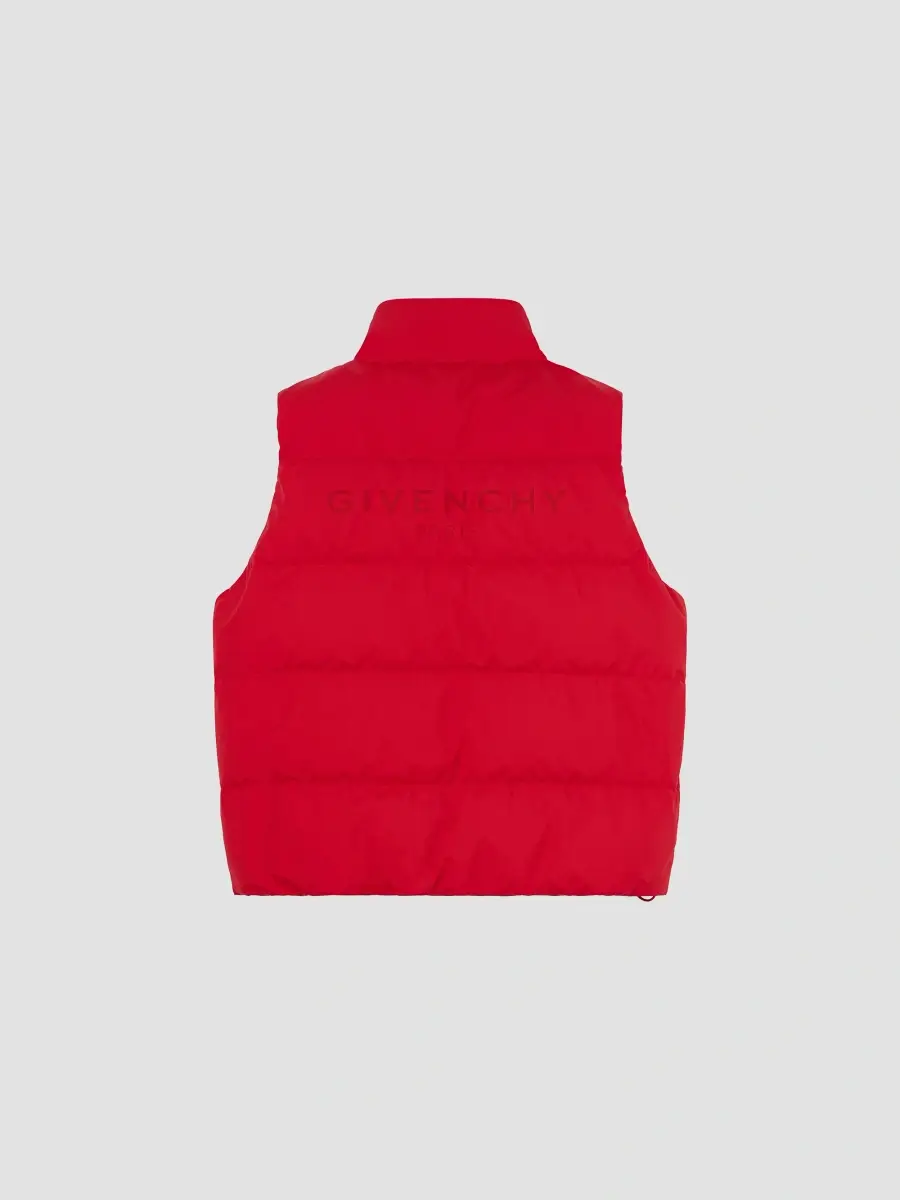 Givenchy Men's Sleeveless Gilet with Embroidery - Poppy Red | Thumbnail 3 Givenchy Men's Sleeveless Gilet with Embroidery - Poppy Red | Thumbnail 3