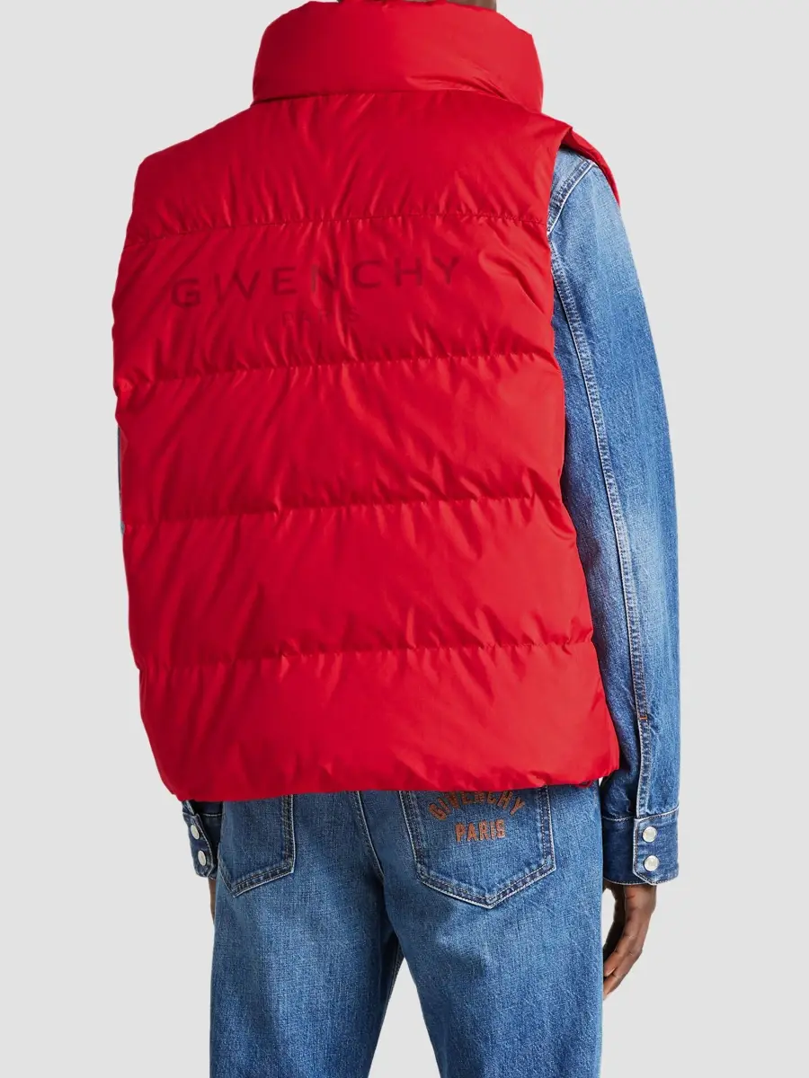 Givenchy Men's Sleeveless Gilet with Embroidery - Poppy Red | Thumbnail 6 Givenchy Men's Sleeveless Gilet with Embroidery - Poppy Red | Thumbnail 6