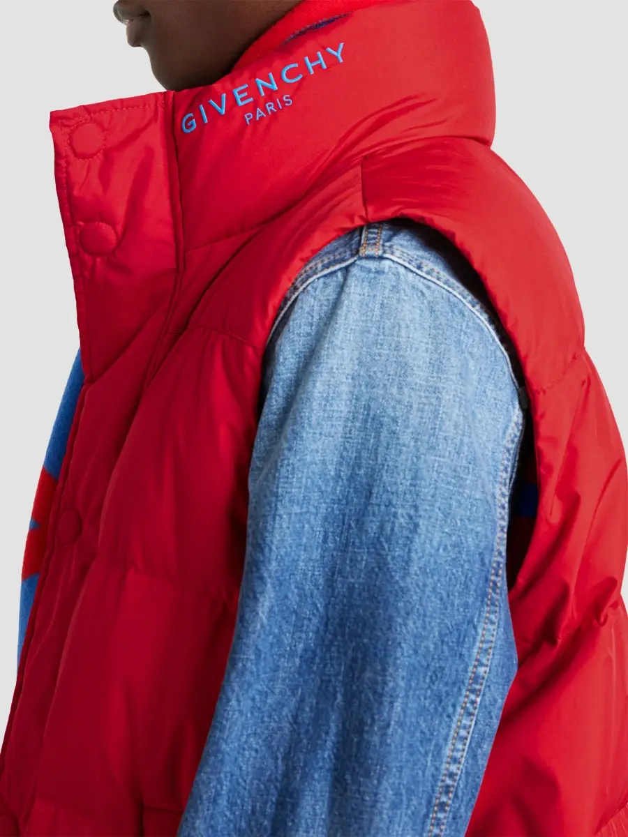Givenchy Men's Sleeveless Gilet with Embroidery - Poppy Red | Thumbnail 7 Givenchy Men's Sleeveless Gilet with Embroidery - Poppy Red | Thumbnail 7