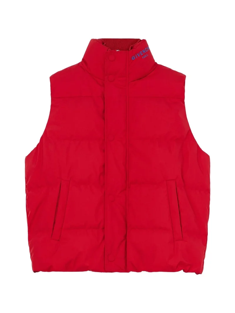 Givenchy Men's Sleeveless Gilet with Embroidery - Poppy Red