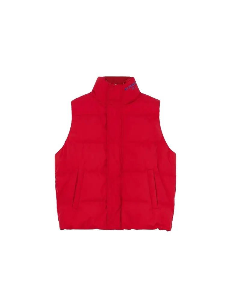 Givenchy Men's Sleeveless Gilet with Embroidery - Poppy Red
