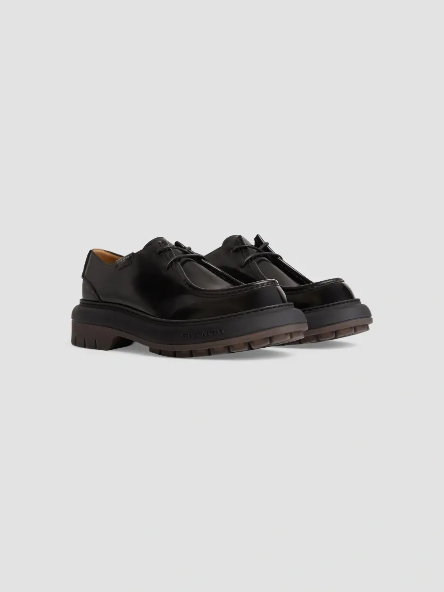 Givenchy Men's Cargo Derbies in Brushed Leather - Black | Thumbnail 2 Givenchy Men's Cargo Derbies in Brushed Leather - Black | Thumbnail 2