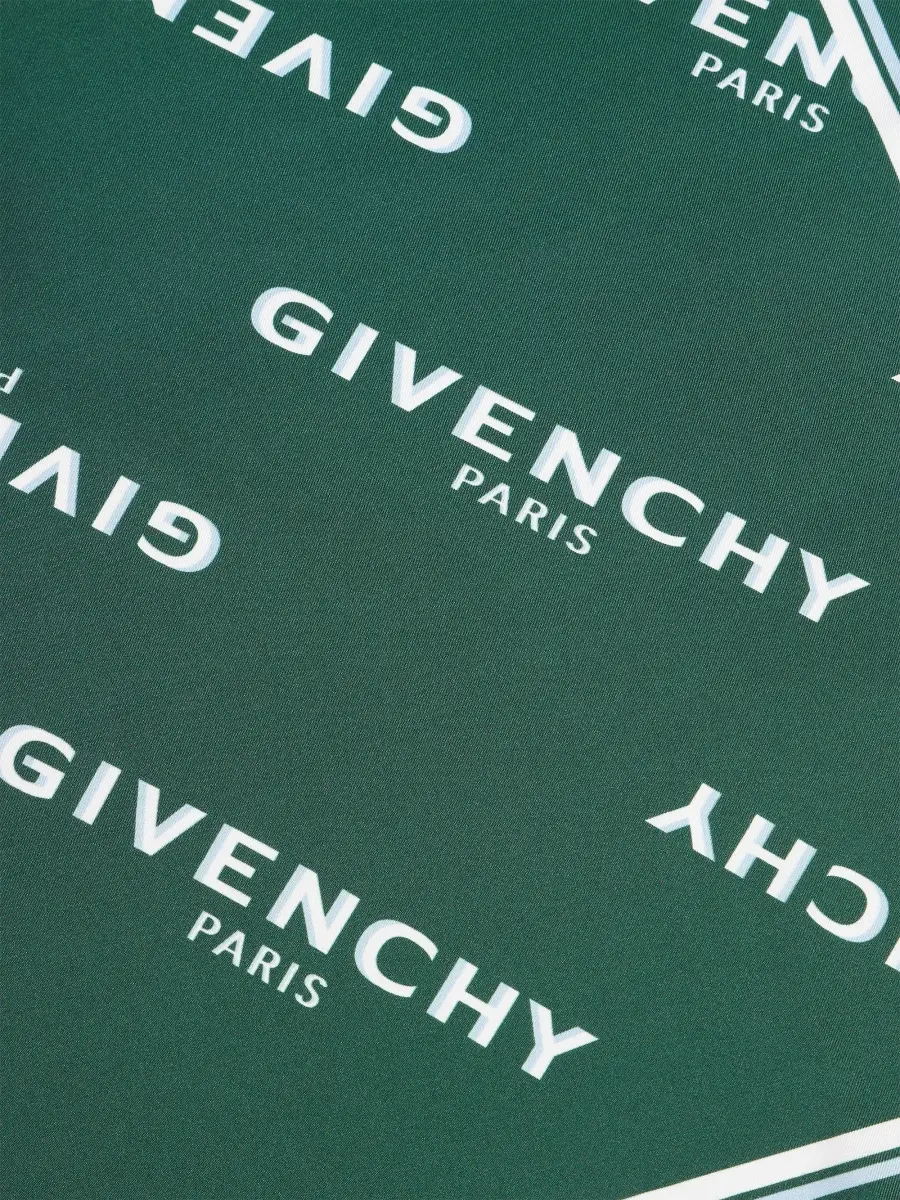 Givenchy Men's Shadow Square in Silk - Bottle Green | Thumbnail 4 Givenchy Men's Shadow Square in Silk - Bottle Green | Thumbnail 4