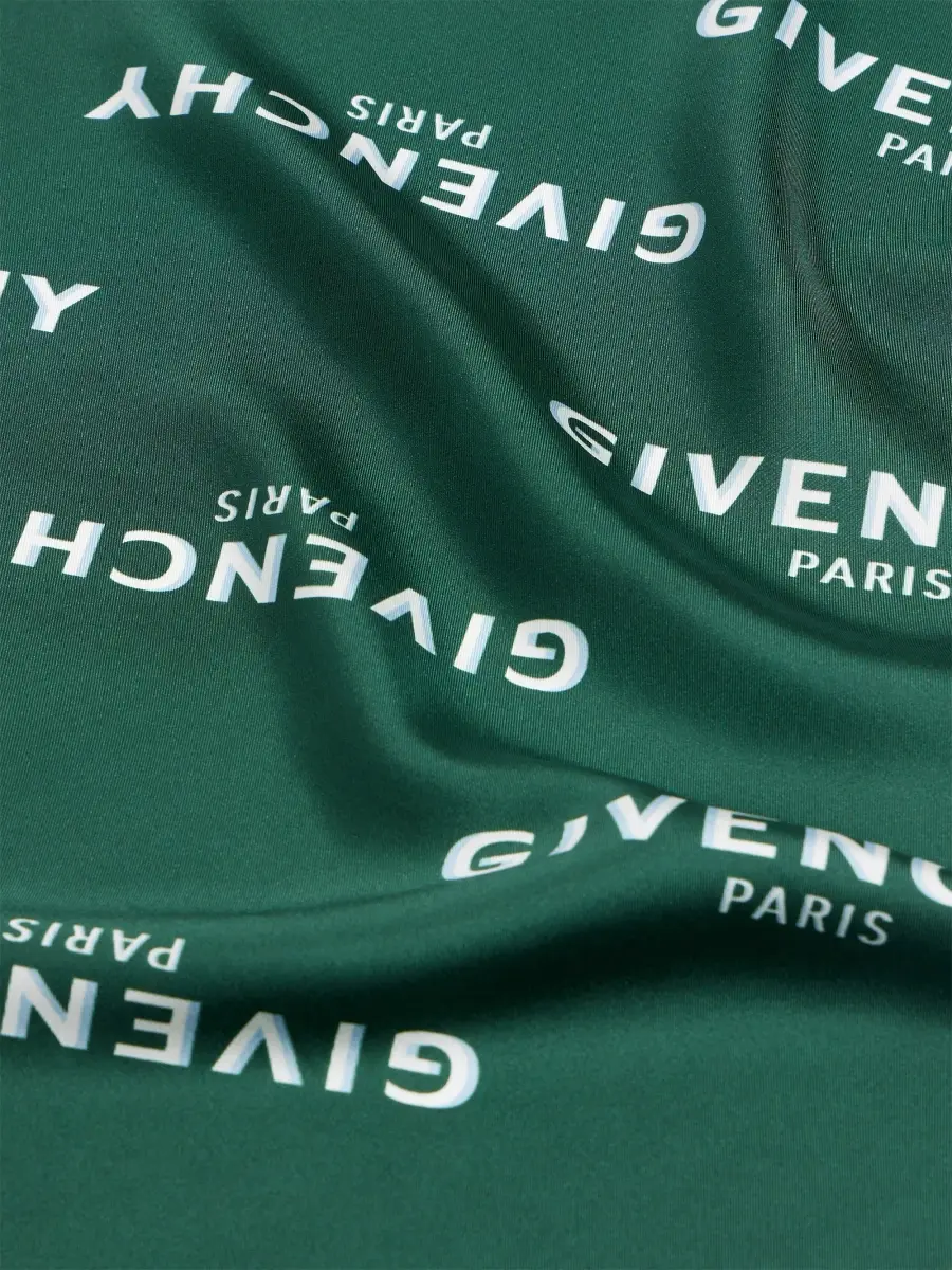 Givenchy Men's Shadow Square in Silk - Bottle Green | Thumbnail 5 Givenchy Men's Shadow Square in Silk - Bottle Green | Thumbnail 5