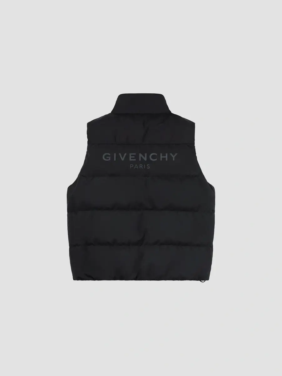 Givenchy Men's Sleeveless Gilet with Embroidery - Black | Thumbnail 2 Givenchy Men's Sleeveless Gilet with Embroidery - Black | Thumbnail 2