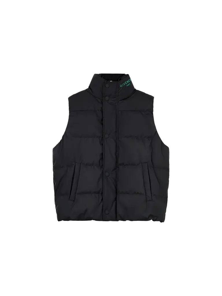 Givenchy Men's Sleeveless Gilet with Embroidery - Black
