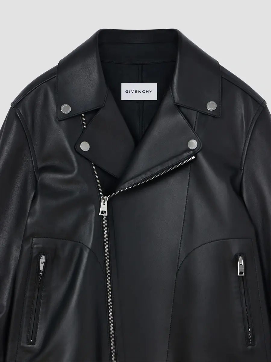 Givenchy Men's Couture Seam Zipped Blouson Jacket in Nappa Leather - Black | Thumbnail 8 Givenchy Men's Couture Seam Zipped Blouson Jacket in Nappa Leather - Black | Thumbnail 8