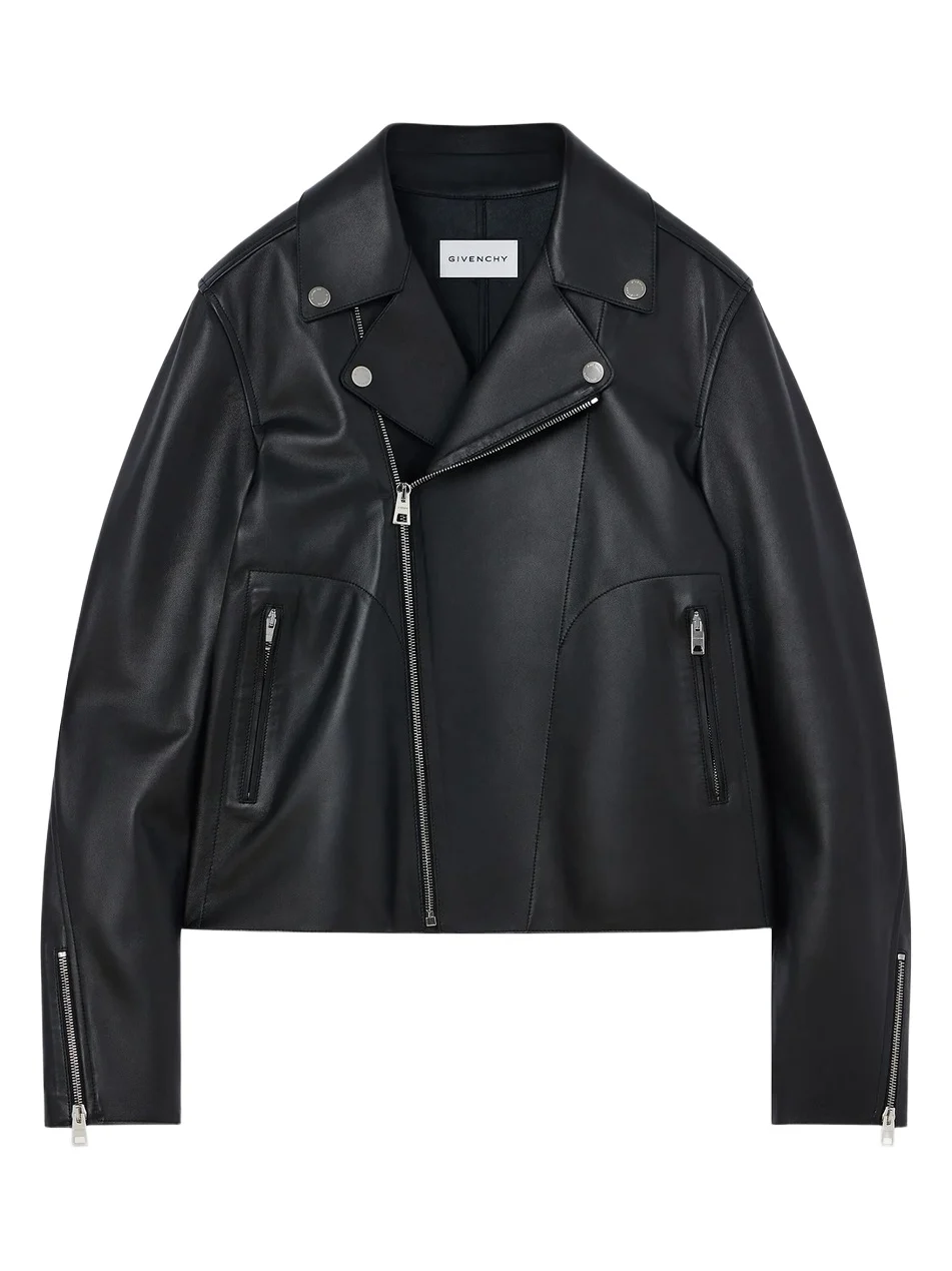 Givenchy Men's Couture Seam Zipped Blouson Jacket in Nappa Leather - Black
