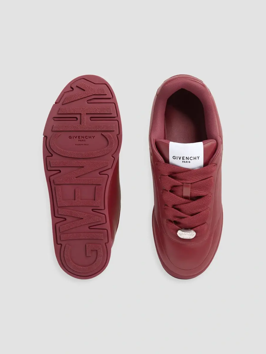 Givenchy Men's Puffy Yard Sneakers in Nappa Leather - Deep Red | Thumbnail 4