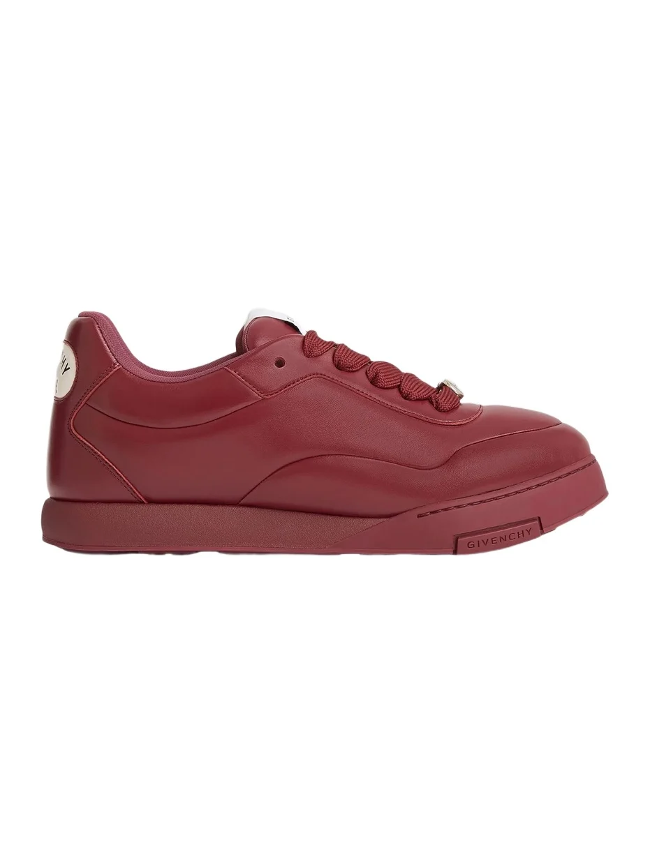 Givenchy Men's Puffy Yard Sneakers in Nappa Leather - Deep Red