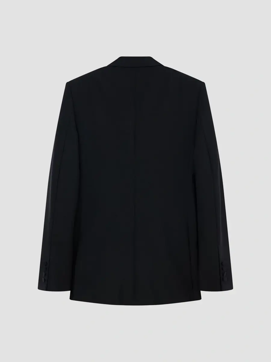 Givenchy Men's Double-Breasted Fitted Jacket in Wool and Mohair - Black | Thumbnail 3 Givenchy Men's Double-Breasted Fitted Jacket in Wool and Mohair - Black | Thumbnail 3