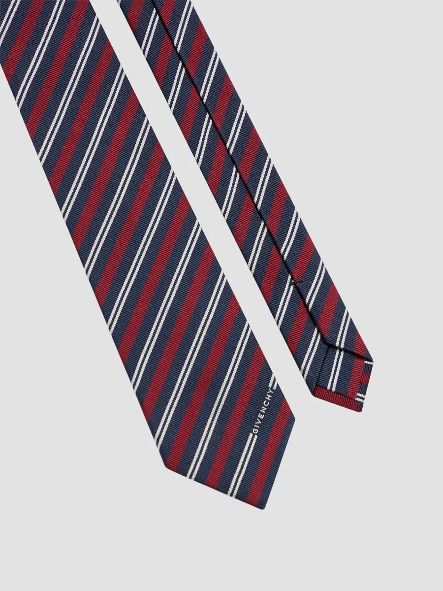 Givenchy Men's Thin Stripes Tie in Silk Gros Grain | Thumbnail 2 Givenchy Men's Thin Stripes Tie in Silk Gros Grain | Thumbnail 2
