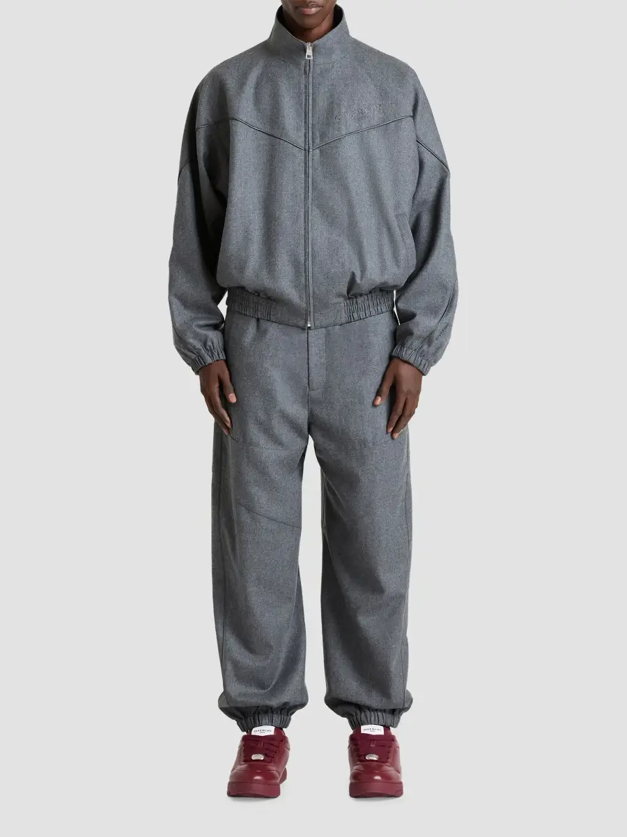 Givenchy Men's Couture Seam Track Jacket in Flannel - Grey Mix | Thumbnail 2