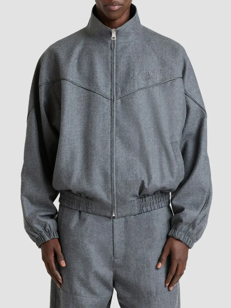 Givenchy Men's Couture Seam Track Jacket in Flannel - Grey Mix | Thumbnail 5