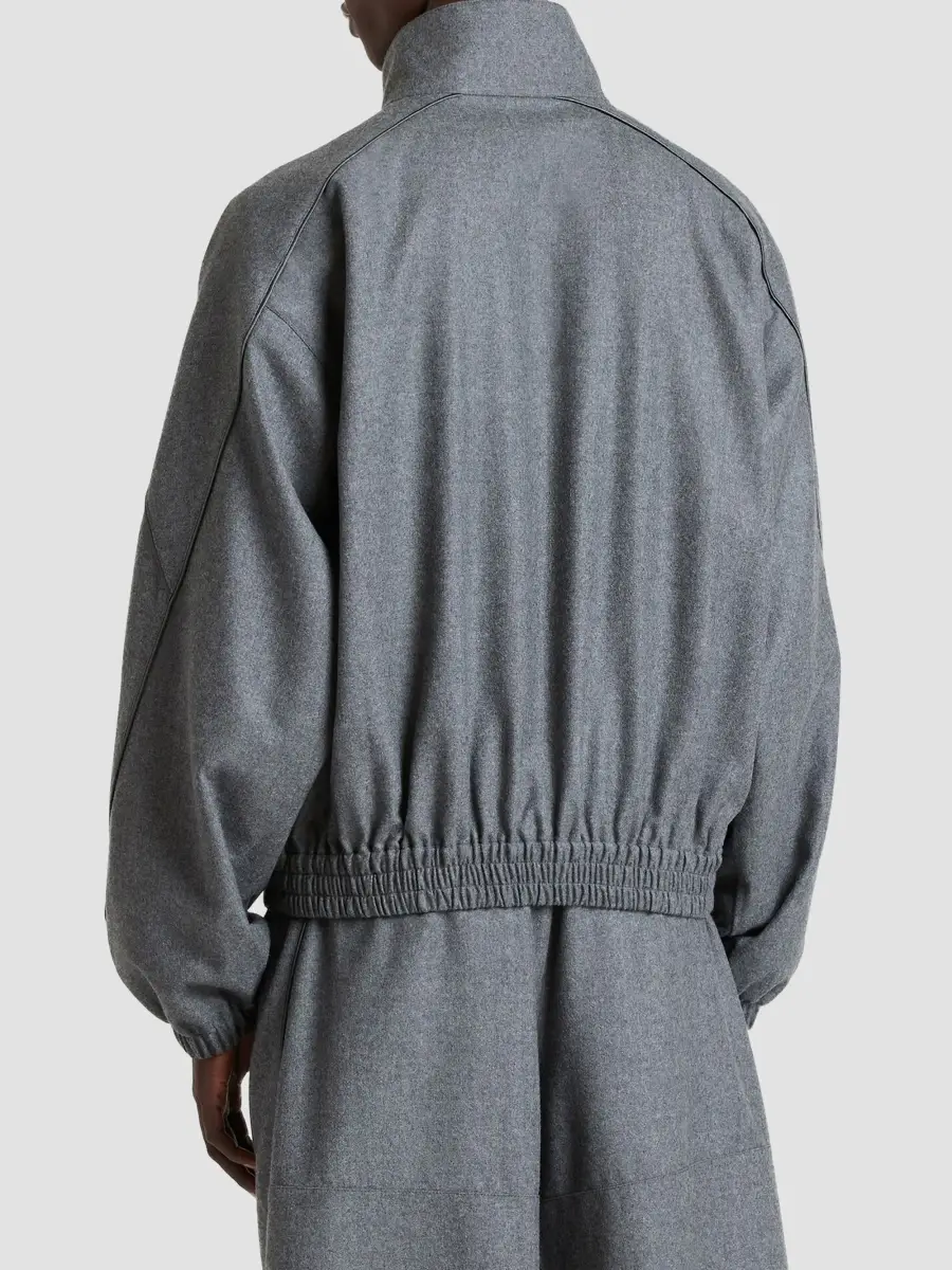 Givenchy Men's Couture Seam Track Jacket in Flannel - Grey Mix | Thumbnail 6