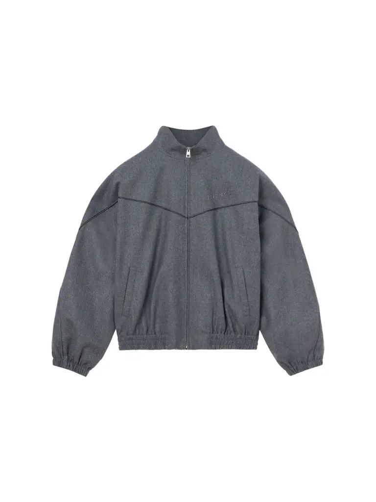 Men's Couture Seam Track Jacket in Flannel - Grey Mix