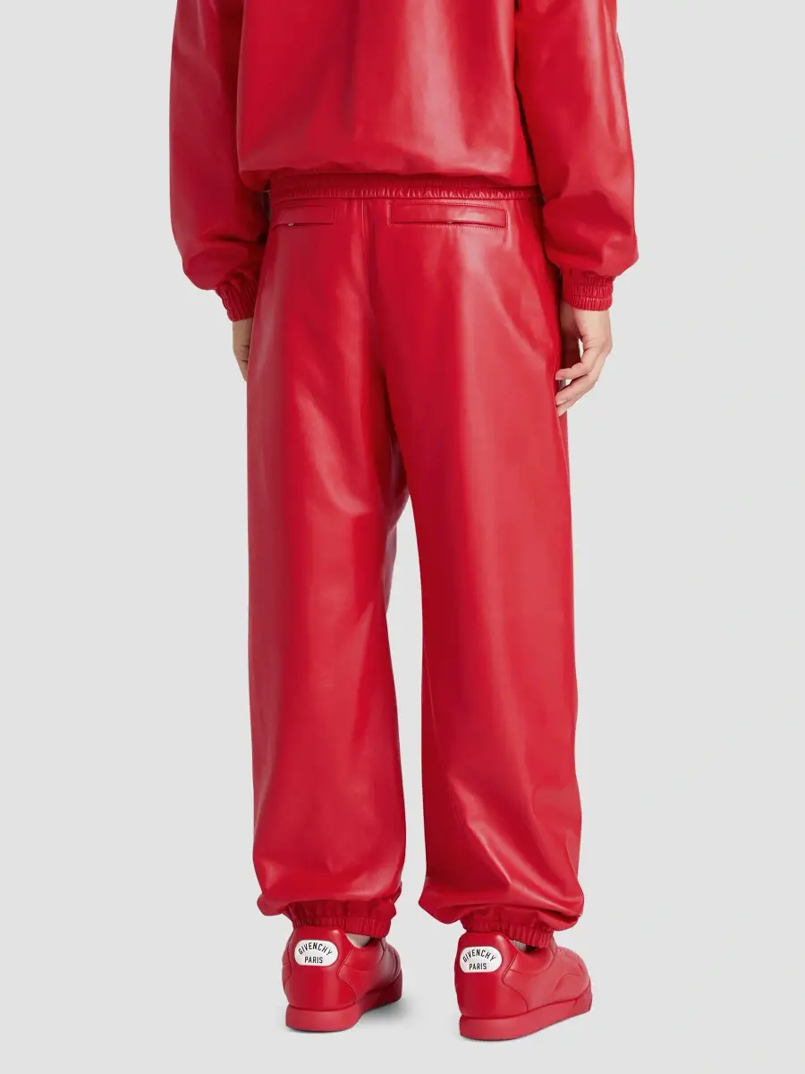 Givenchy Men's Couture Seam Jogger Pants in Nappa Leather - Poppy Red | Thumbnail 5 Givenchy Men's Couture Seam Jogger Pants in Nappa Leather - Poppy Red | Thumbnail 5