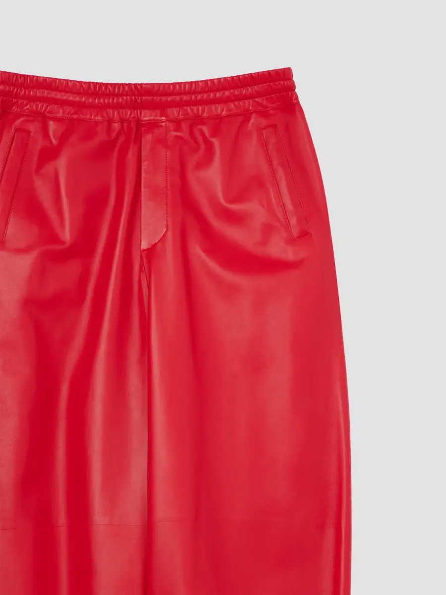 Givenchy Men's Couture Seam Jogger Pants in Nappa Leather - Poppy Red | Thumbnail 6 Givenchy Men's Couture Seam Jogger Pants in Nappa Leather - Poppy Red | Thumbnail 6