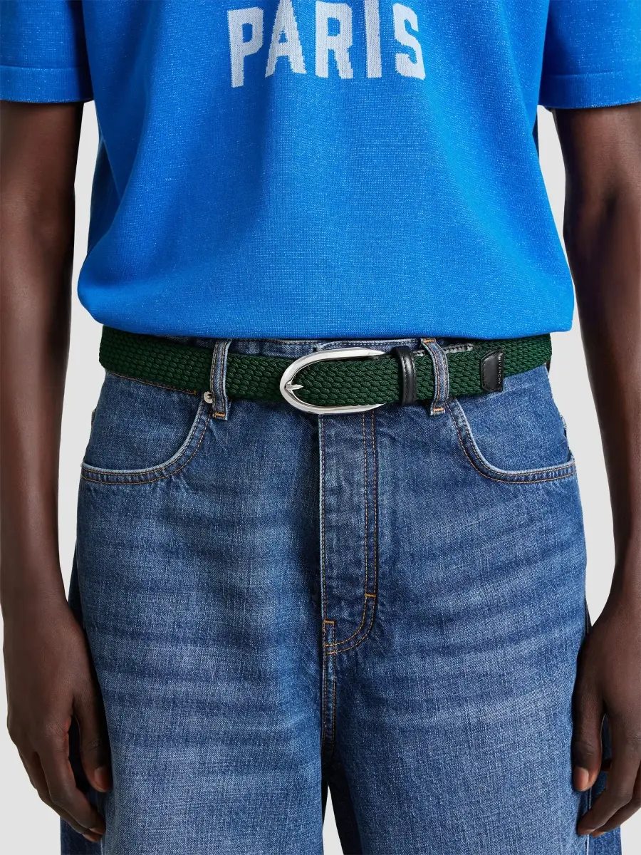 Givenchy Men's Pinch Braided Belt in Webbing - Khaki | Thumbnail 2