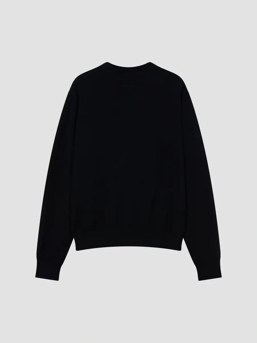 Givenchy Men's Sweater in Wool with Pearls and Sequins Embroidery - Black | Thumbnail 2 Givenchy Men's Sweater in Wool with Pearls and Sequins Embroidery - Black | Thumbnail 2