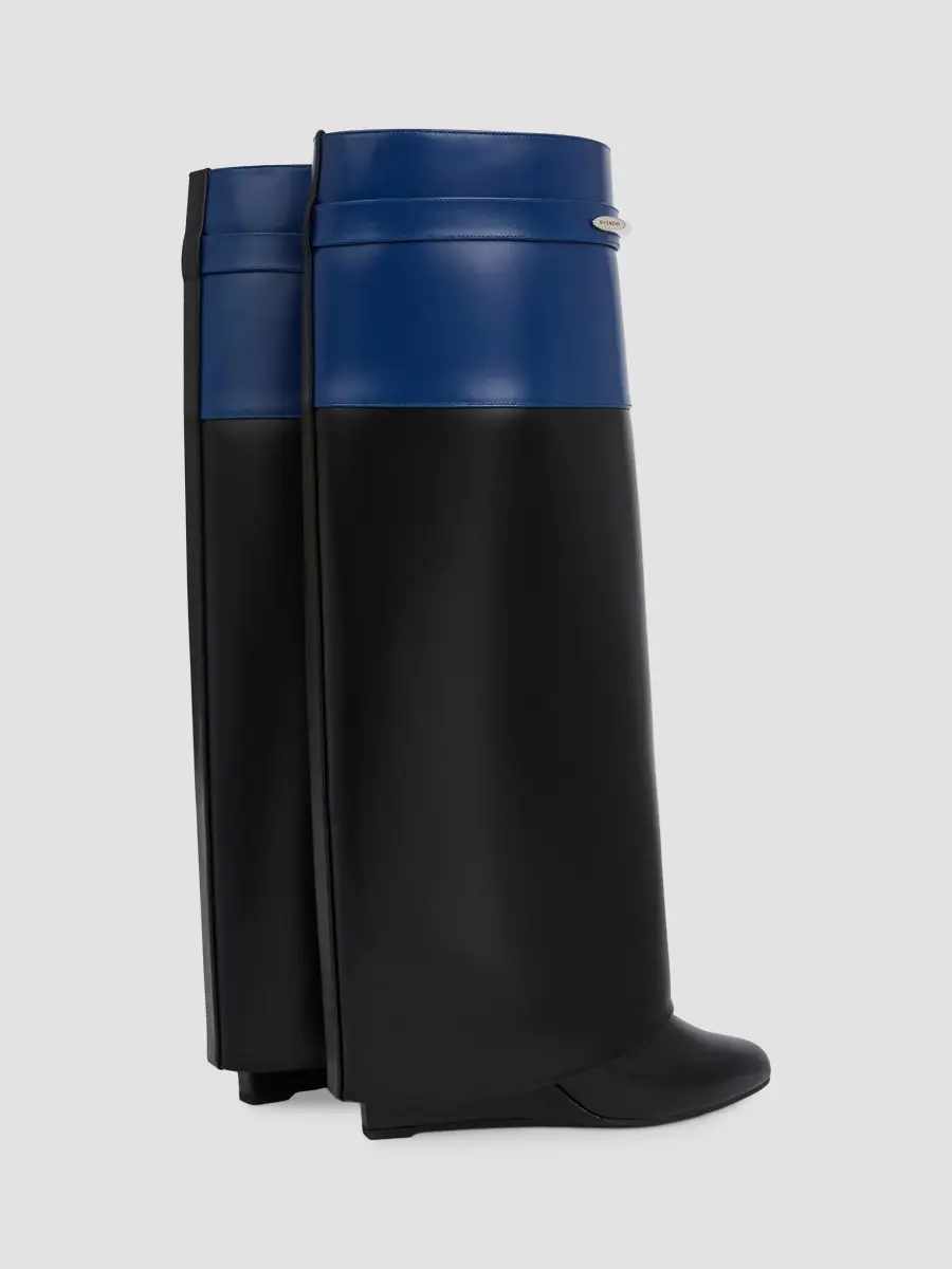 Givenchy Women's Shark Pinch Bicolor Boots in Leather - Black Blue | Thumbnail 3 Givenchy Women's Shark Pinch Bicolor Boots in Leather - Black Blue | Thumbnail 3