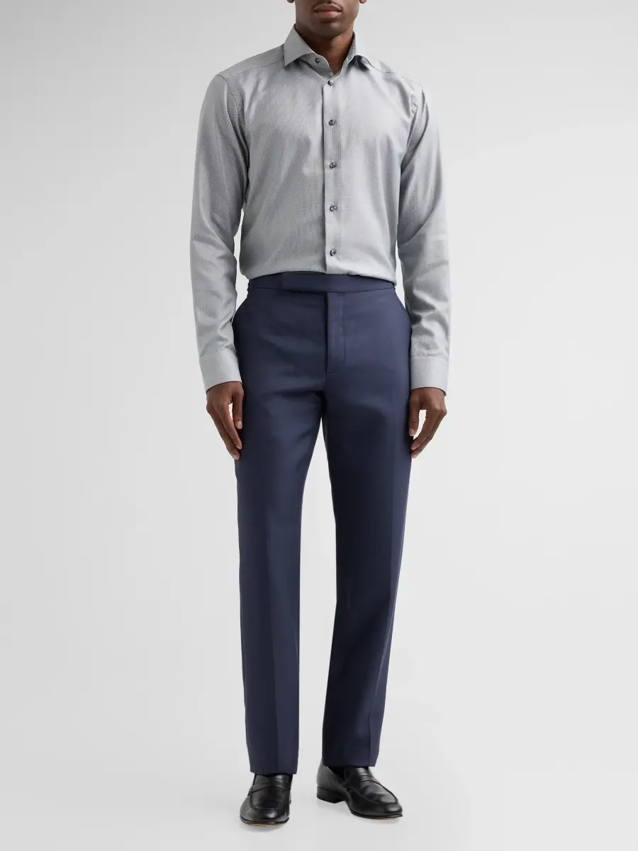 Eton Men's Cotton Dobby Slim-Fit Dress Shirt | Thumbnail 2 Eton Men's Cotton Dobby Slim-Fit Dress Shirt | Thumbnail 2