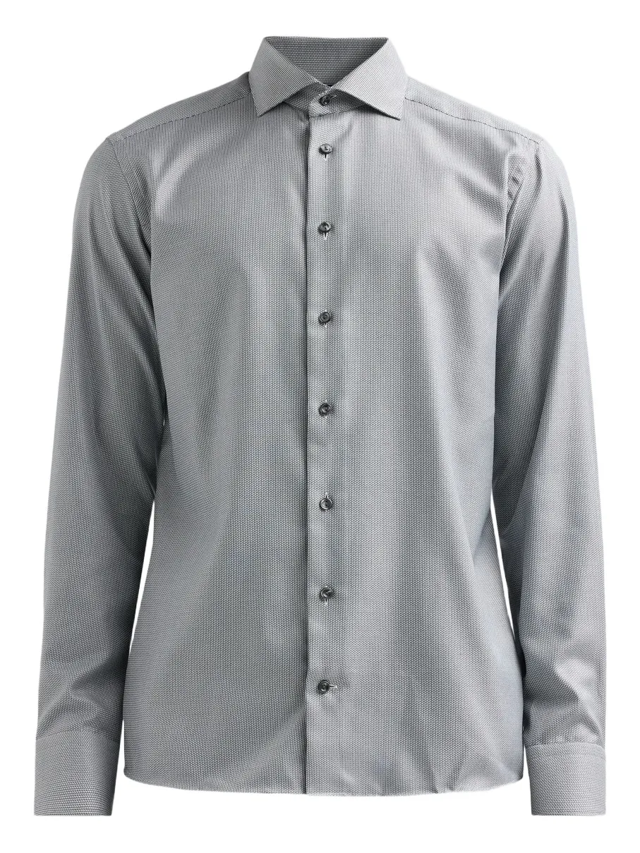 Men's Cotton Dobby Slim-Fit Dress Shirt