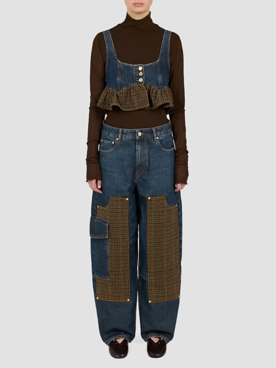 Ganni Women's Audri Mix Patchwork Jeans | Thumbnail 2 Ganni Women's Audri Mix Patchwork Jeans | Thumbnail 2