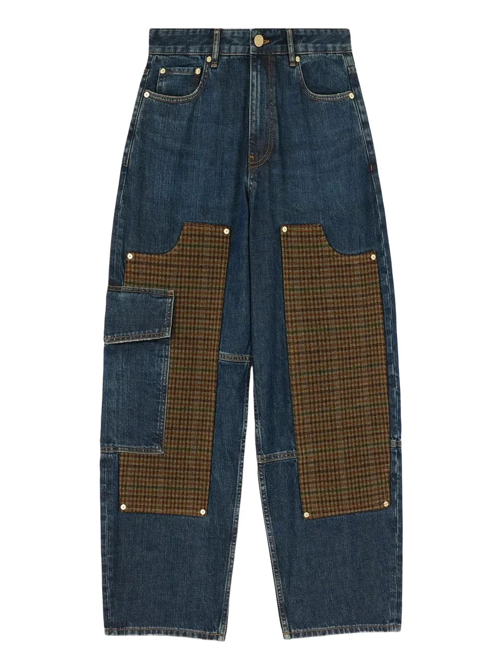 Ganni Women's Audri Mix Patchwork Jeans