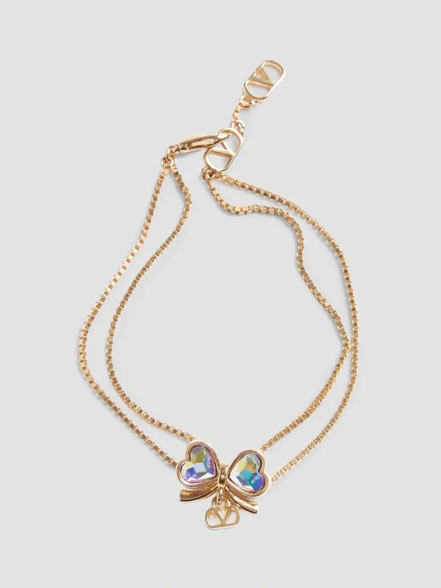 Valentino Women's VLogo Floc Bracelet in Metal and Crystals - Gold Multicolor | Thumbnail 3 Valentino Women's VLogo Floc Bracelet in Metal and Crystals - Gold Multicolor | Thumbnail 3