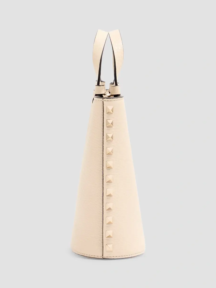 Valentino Women's Rockstud MiniTote Bag in Grainy Calfskin - Ivory | Thumbnail 4 Valentino Women's Rockstud MiniTote Bag in Grainy Calfskin - Ivory | Thumbnail 4