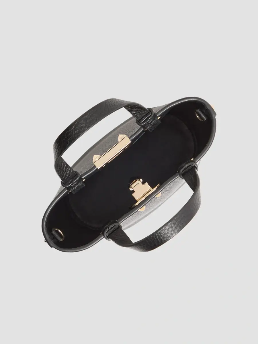 Valentino Women's Rockstud MiniTote Bag in Grainy Calfskin - Black | Thumbnail 5 Valentino Women's Rockstud MiniTote Bag in Grainy Calfskin - Black | Thumbnail 5